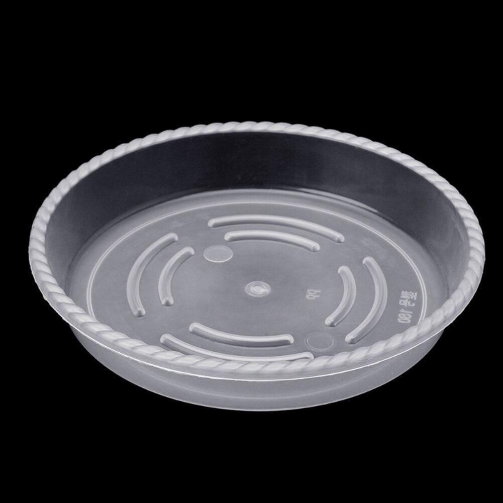 10-Piece Clear Plastic Planter Saucer Set