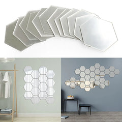 Hexagon Home Decor Mirror Decor Stickers