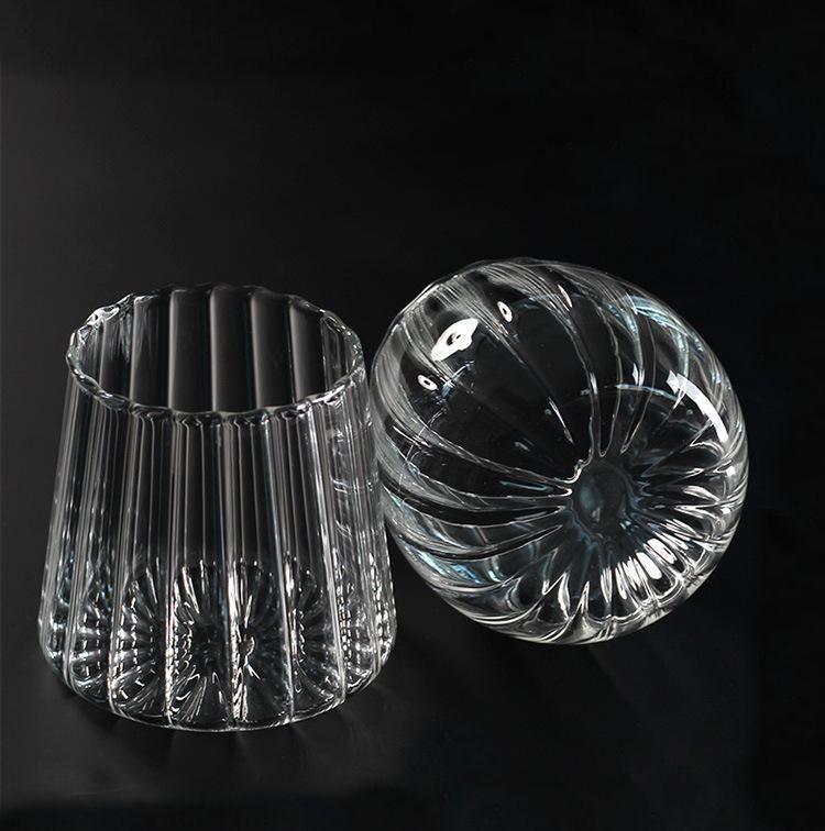 Charm Ripple Glass Storage Jars with Lid