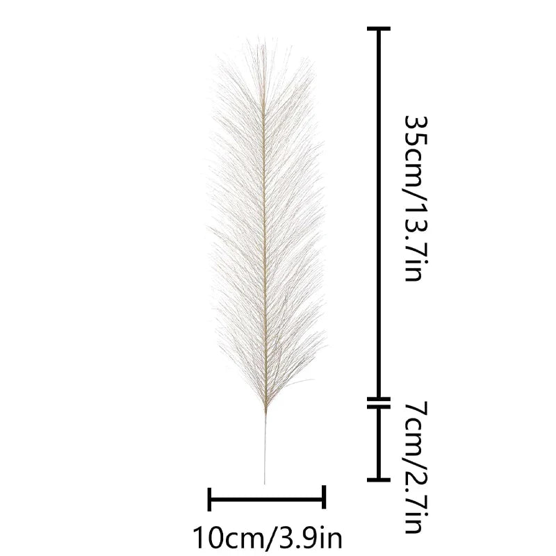 10/30Pcs Fluffy Pampas Grass Artificial Flowers Decoration for Wedding Boho Bouquet Party Home Vase Decor Fake Plant Reed Flower