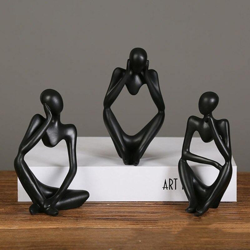 Abstract Thinker Figurine Sculpture