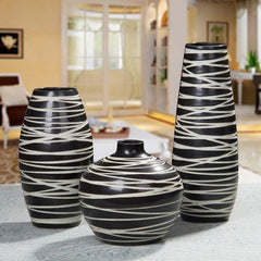 Abstract Black And White Vases