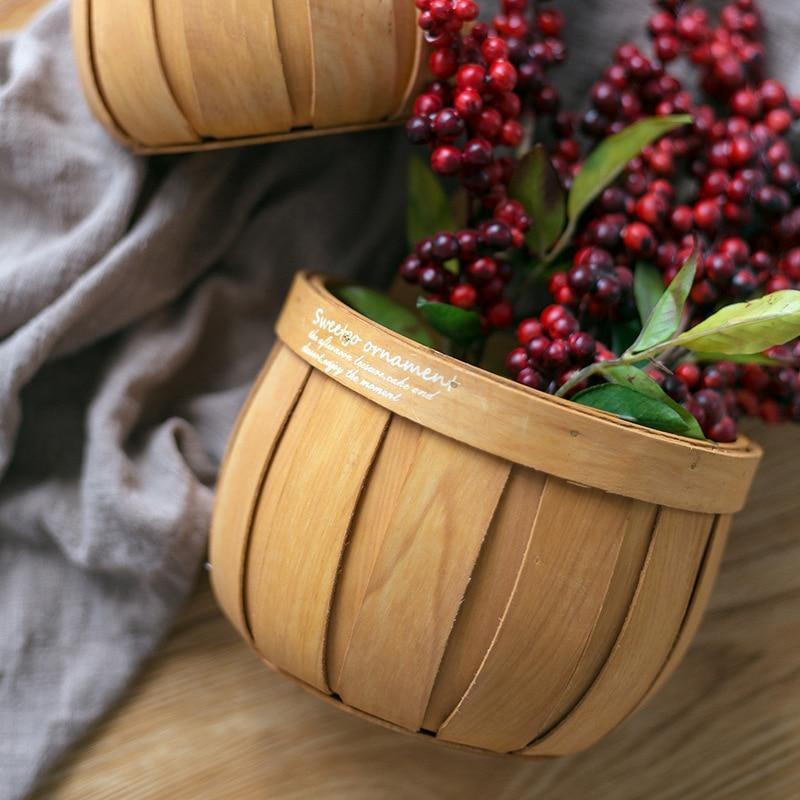 Parisian Wooden Planter Storage Basket