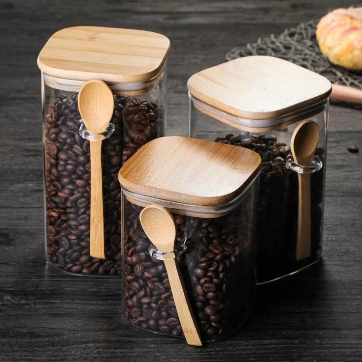 Bamboo & Glass Storage Containers