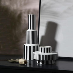 Bauhaus Minimalist Black & White Vases