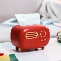 Vintage Radio Tissue Box Cover Crimson | Sage & Sill