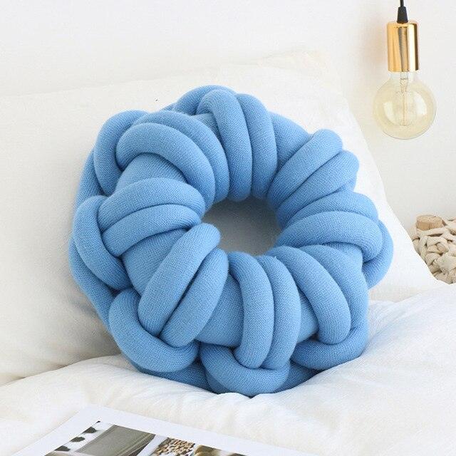 Beignet Donut Pillow LightSkyBlue | Sage & Sill