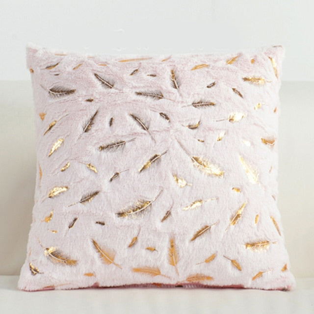 Fashion Feather Fur Decorative Cushion Cover